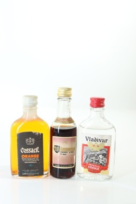 (1) Mixed Vodka Miniatures, 3 Bottles Sold as One Lot