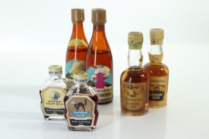 (1) Mixed liquor Miniatures, 6 Bottles Sold as One Lot