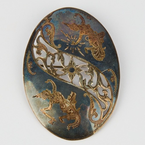 A Sterling Thai Brooch