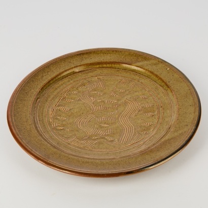 A Large Harry and May Davis Crewenna Pottery Plate