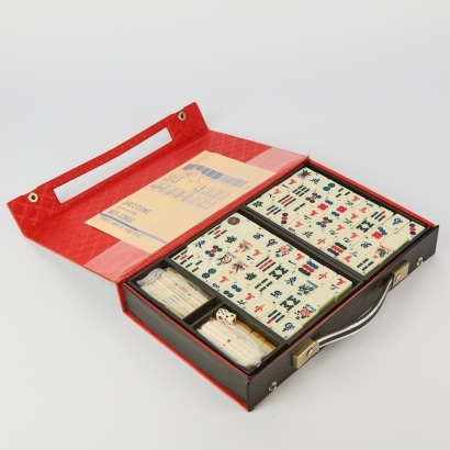 A Vintage Bamboo Mahjong Set
