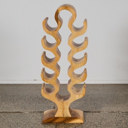 A Hand Sculpted Wine Rack