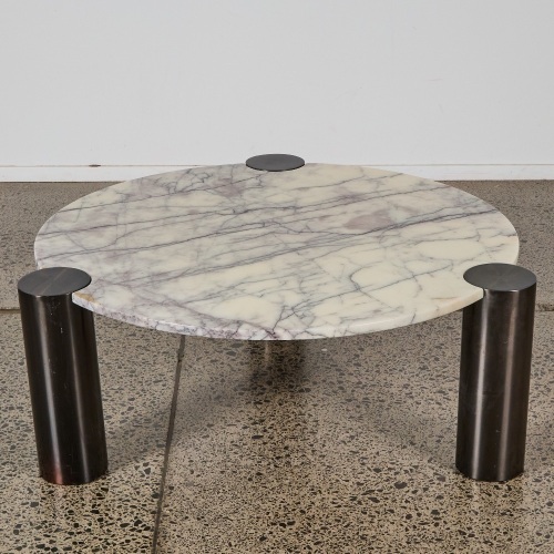 A Milas Lilac Marble Orbit Coffee Table
