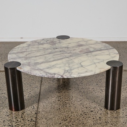 A Milas Lilac Marble Orbit Coffee Table