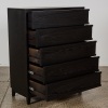 An Ebonised-Ash Contour Five Drawer Tallboy - 2