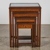 A Chinese Early 20th Century NestedTables Carved with Figure Decoration - 2