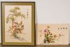 A Pair of Chinese Embroidered Bird-and-Flower Panels