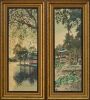 A Pair of Chinese 20th Century Landscape Tapestry Pictures