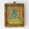 A Chinese Qing Dynasty Small Thangka of Vajrakila with Gilt Lacquer Frame