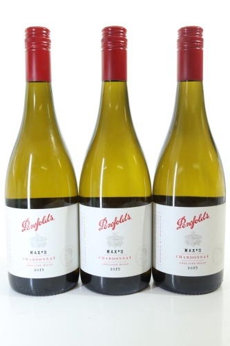 (3) 2015 Penfolds Max's Chardonnay, Adelaide Hills