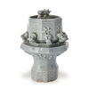 A Chinese Qing Dynasty Celadon Incense Burner decorated with 9 dragons