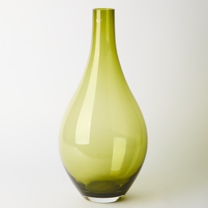 A Wrzesniak Polish Glass Green Bottle