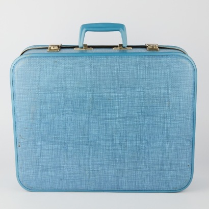 A Vintage Blue Flight Suitcase