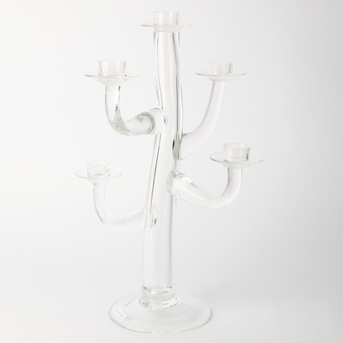 A Large Tiered Glass Candelabra by Gommaire Cleybergh, Belgium