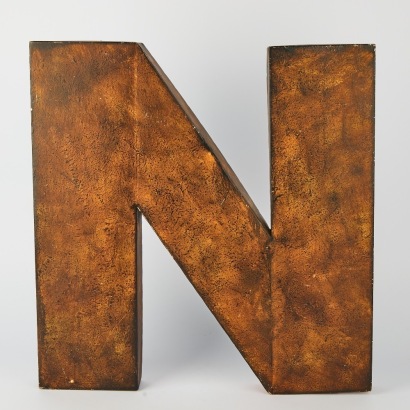 A Large Metal Letter "N"