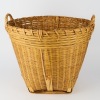 A Fine Woven Japanese Storage Basket with Handles
