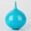 A Beautiful Bright Blue Peter Collis Orb Vase