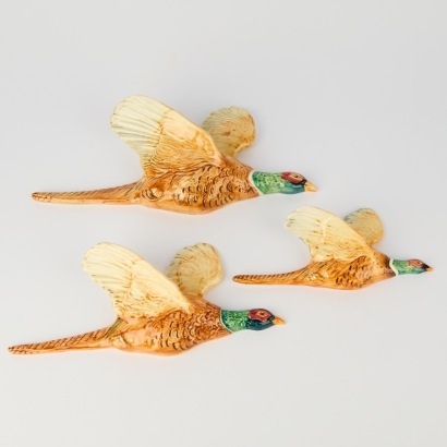A Trio of Beswick Flying Pheasants