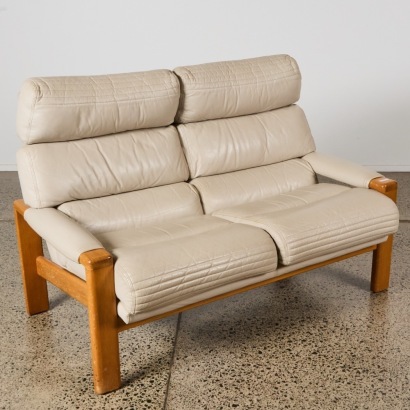 A Vintage Module Furniture Leather Sofa, Australia