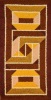 A Geometric Retro Wool Rug