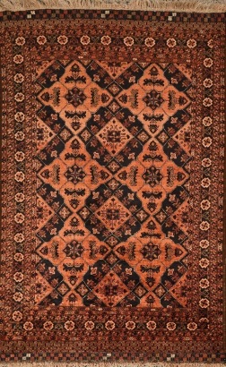 A Vintage Turkaman Merino Wool Rug