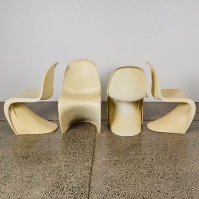 A Set of Four Verner Panton-Style Chairs
