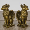 A Pair of Painted Concrete Gryphons - 2