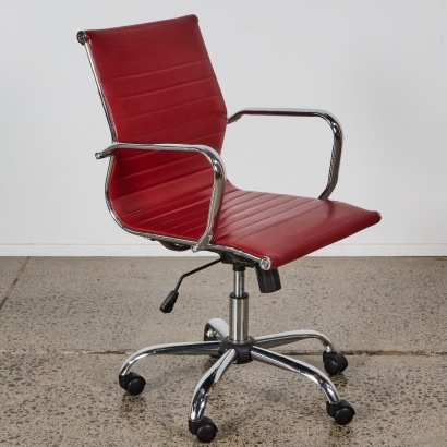 An Eames Style Desk Chair in Oxblood