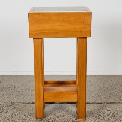 A Rimu Butcher's Block with Marble Top