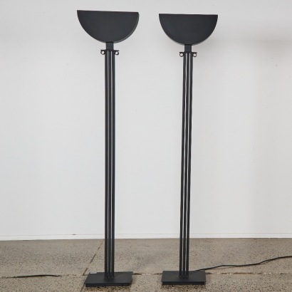 A Pair of Postmodern Neoclassical-Style Floor Lamps, c. 1980s