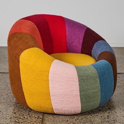 A Rainbow Upholstered Armchair