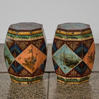 A Pair of Chinese Rice Barrels