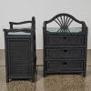 A Pair of Painted Cane Storage Units