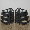 A Pair of Painted Cane Storage Units - 2