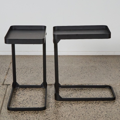 A Pair of Minimal Metal Side Tables