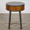 A Mid-Century Modern Style Circular Side Table with Drawer - 2