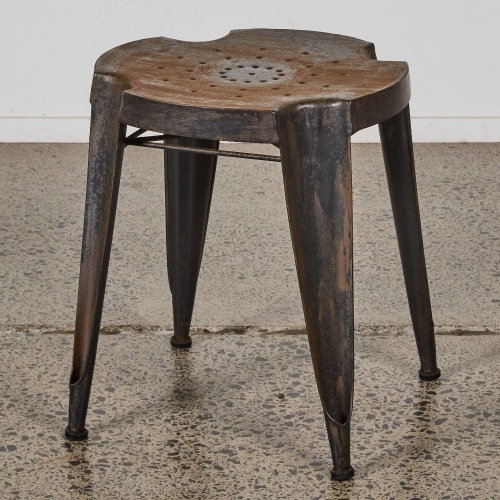 An Industrial Metal Stool