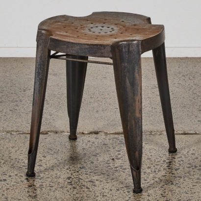 An Industrial Metal Stool