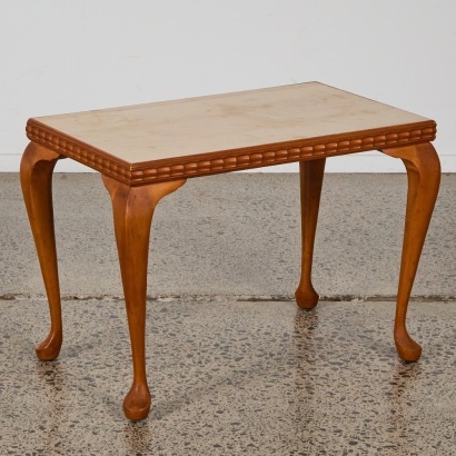 A Queen Anne Style Table with Solid Marble Top