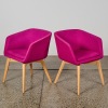 A Pair of Pink Fabric 'Annette' Chairs