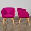 A Pair of Pink Fabric 'Annette' Chairs - 2