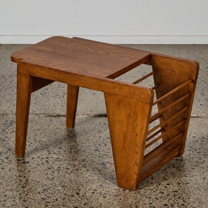 A Mid-Century Oak Side Table Attributed to Ernst Plischke