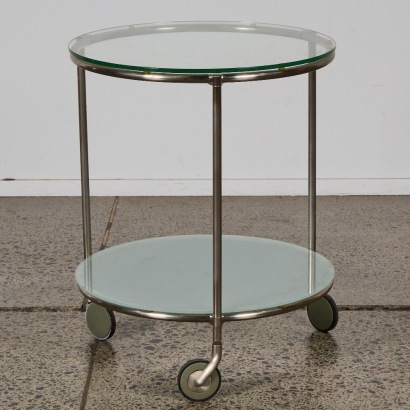 A Vintage 1990s IKEA 'Strind' Round Trolley