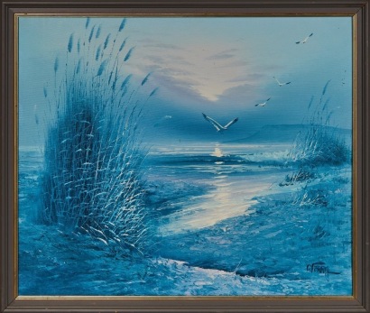 A Seascape Oil on Canvas by Don Perry