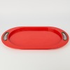 A Large Red Serving Tray by Pino Spagnolo for Biesse