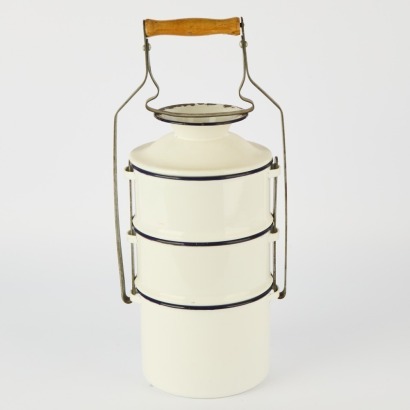 A Vintage Enamel Tiffin Carrier