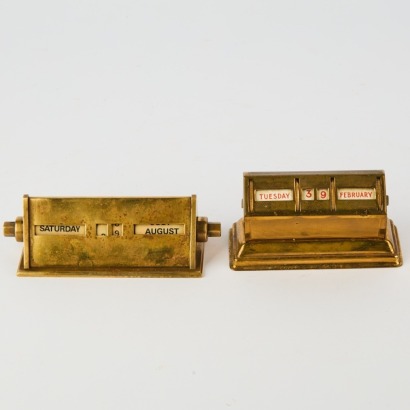A Pair of Vintage Perpetual Calendars