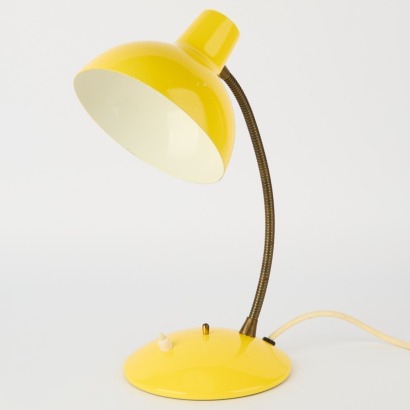 A Vintage Yellow Enamel Table Lamp