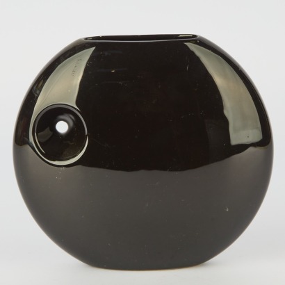 A Black Ceramic Vase