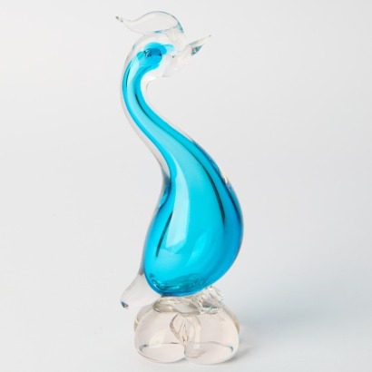 A Handblown Murano Style Art Glass Bird